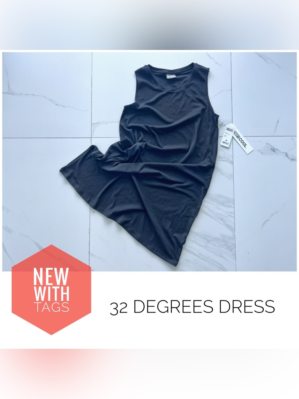 NWT 32 Degrees dress size Medium black new